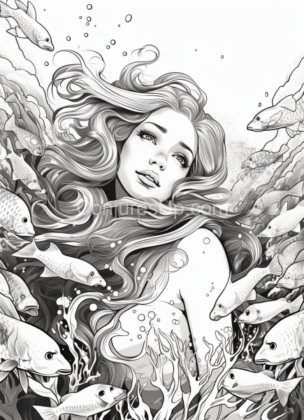 Mermaid_Black_and_White_Colouring_book_page_0115