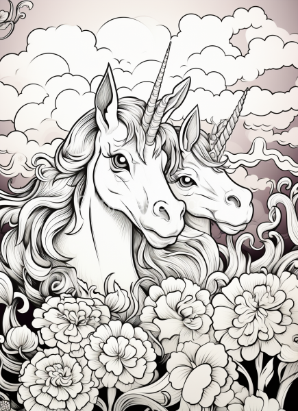spiritspeak_Epic_Unicorn_Black_and_White_Colouring_book_page_039