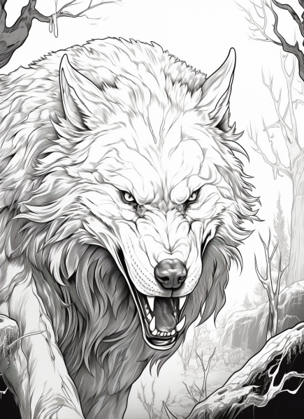 Warewolf_Coloring_book_page_2D_white_and_black_page_0119