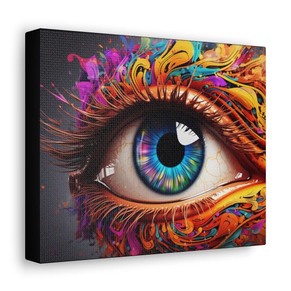 Multicolored Brushed Evil Eye on Canvas Gallery Wraps - Image 2