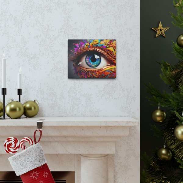 Multicolored Brushed Evil Eye on Canvas Gallery Wraps - Image 6