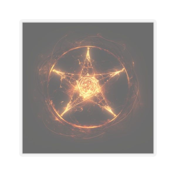Pentagram on fire Kiss-Cut Sticker - Image 4