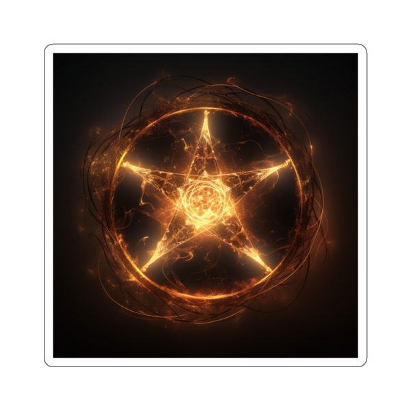 Pentagram on fire Kiss-Cut Sticker - Image 7
