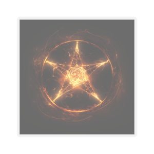 Pentagram on-fire Kiss-Cut Stickers