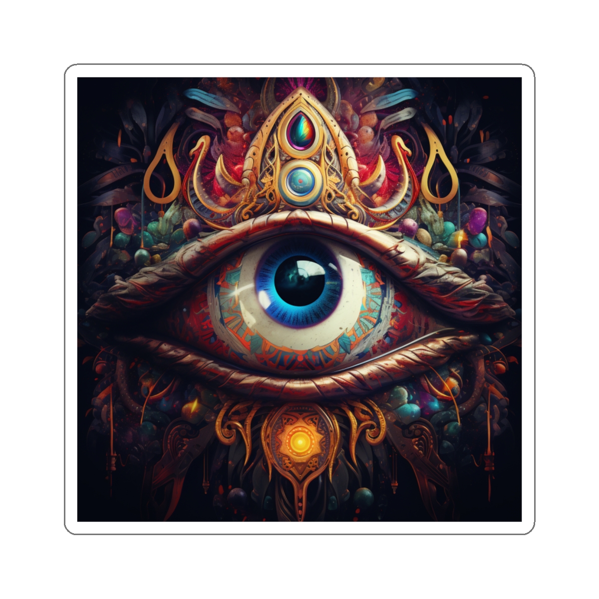 Hamsa Hand Evil Eye Sticker Zen Stickers, Spiritual Stickers, All Seeing  Eye Protection Sticker, Yoga Stickers, Evil Eye Art 