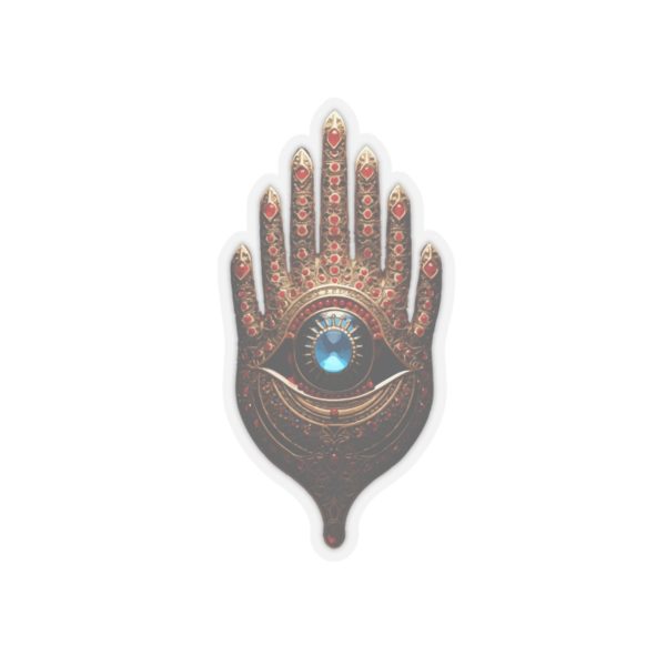 Red Jeweled Hamsa Kiss-Cut Sticker - Image 4