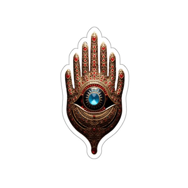 Red Jeweled Hamsa Kiss-Cut Sticker - Image 10