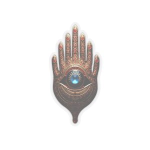 Red Jeweled Hamsa Kiss-Cut Sticker