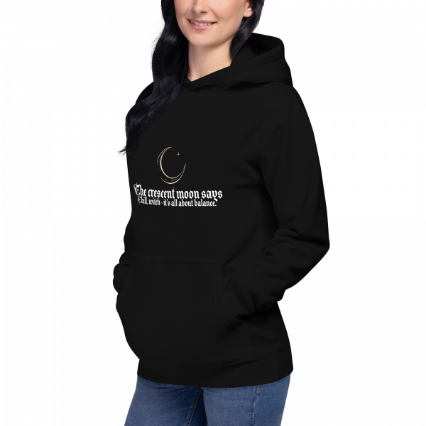 Chill Witch Crescent Moon Unisex Hoodie - Image 4