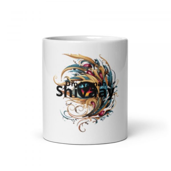 Om Namah Shivaay White glossy mug - Image 4