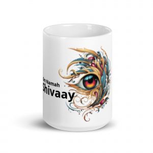 Om Namah Shivaay White glossy mug