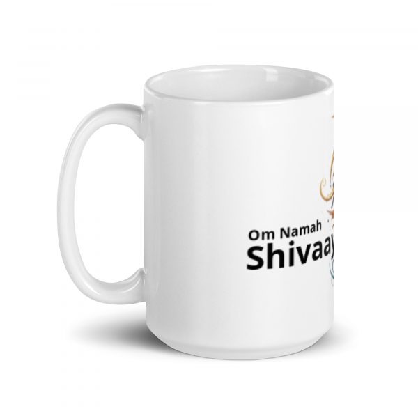 Om Namah Shivaay White glossy mug - Image 5