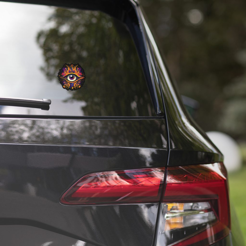 Flared Evil Eye Bubble-free stickers